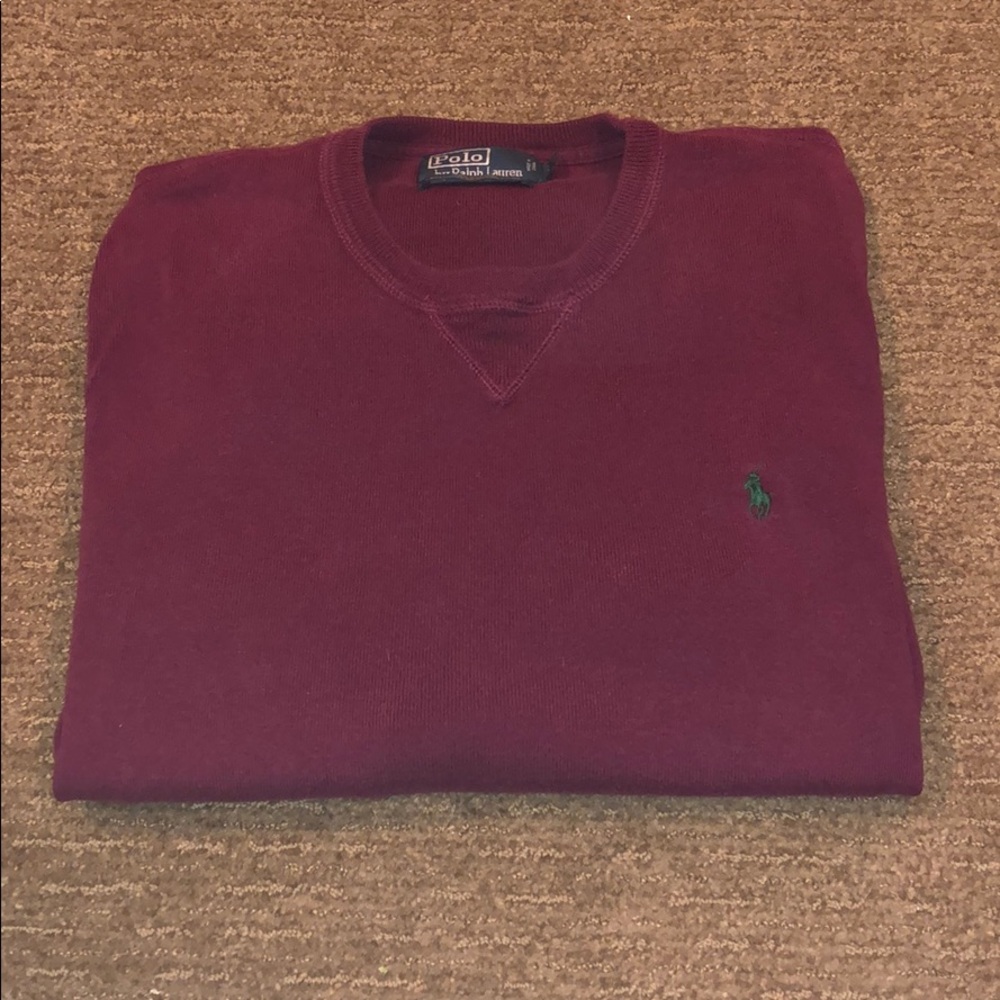 Polo by Ralph Lauren. Long sleeve. Maroon.